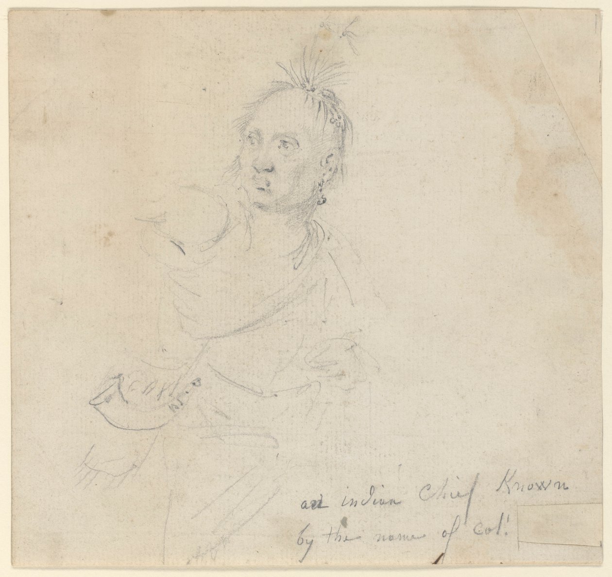 Kapitan Joseph Lewis z Louis, z Indian Oneida, studiuje dla autorstwa John Trumbull