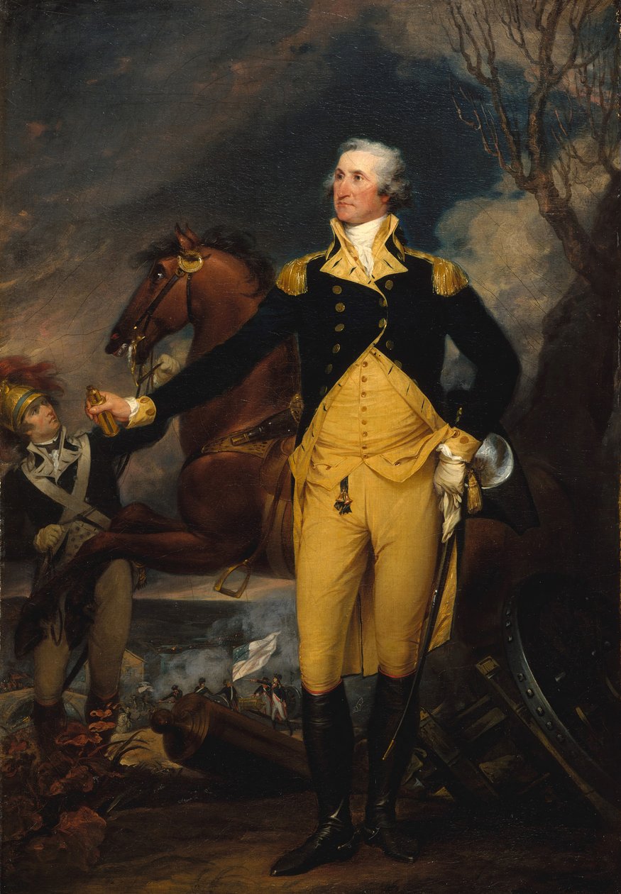 Jerzy Waszyngton przed bitwą pod Trenton, ca. 1792-94. autorstwa John Trumbull
