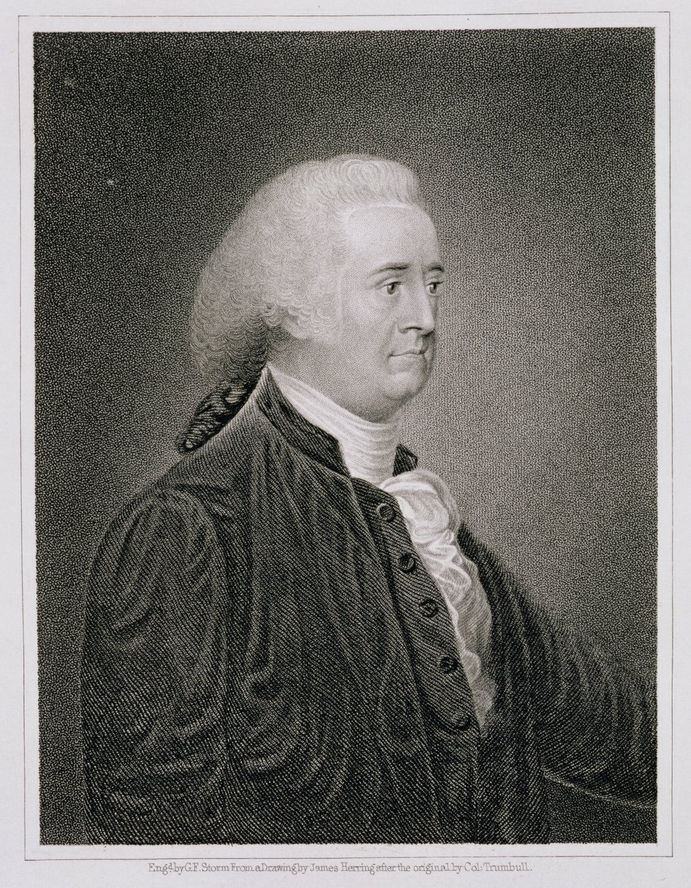 John Rutledge (1739-1800), ryty przez G.F. Storm (fl.c.1834) według oryginalnego rysunku Jamesa Herringa (1794-1867) autorstwa John Trumbull