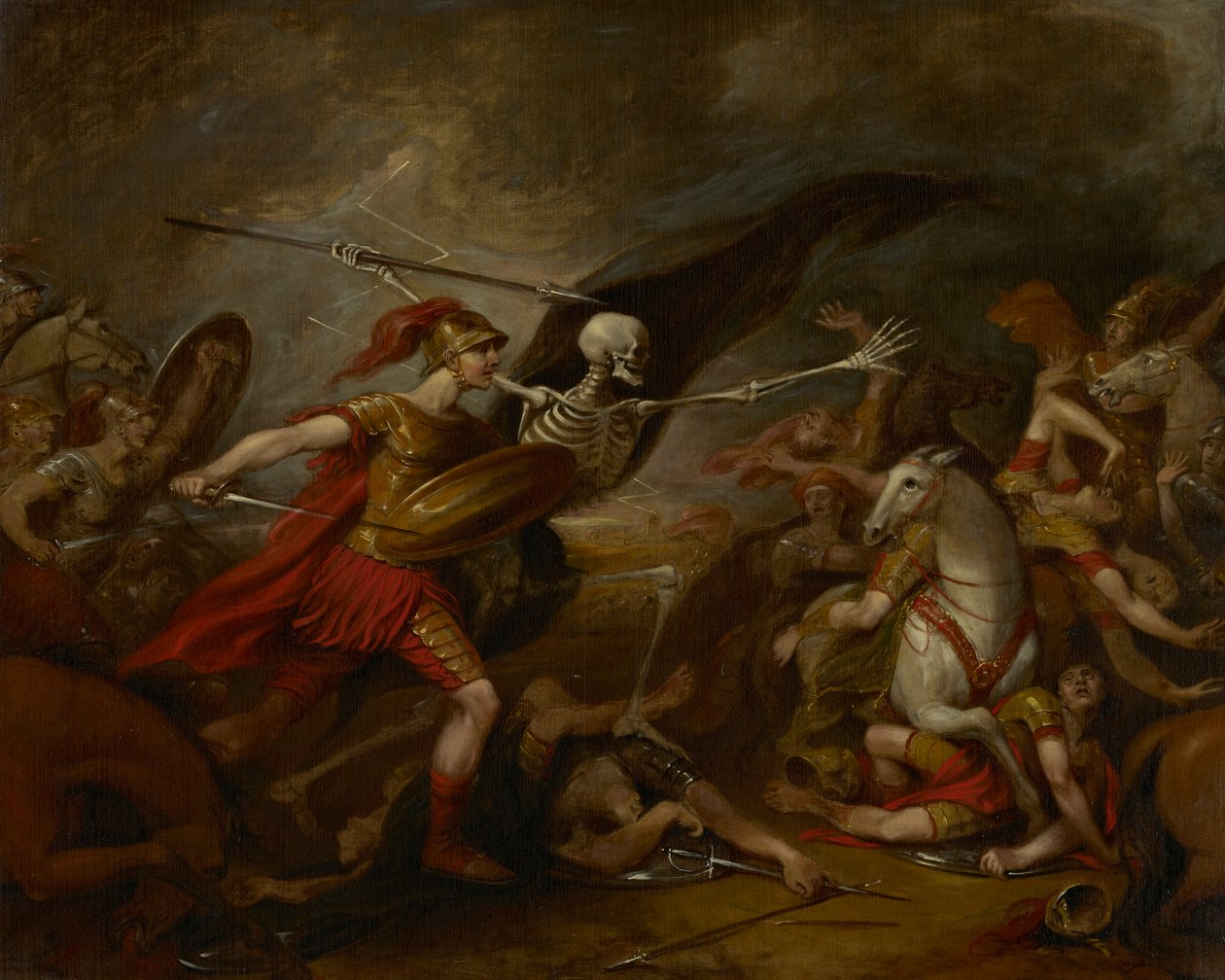 Joshua w bitwie pod Ai – z udziałem śmierci autorstwa John Trumbull