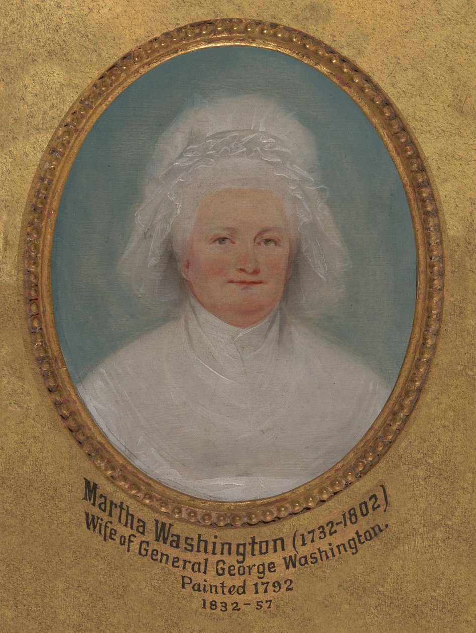 Martha Washington (geb. Martha Dandridge, ehemals Martha Parke Custis, 1731–1802) autorstwa John Trumbull