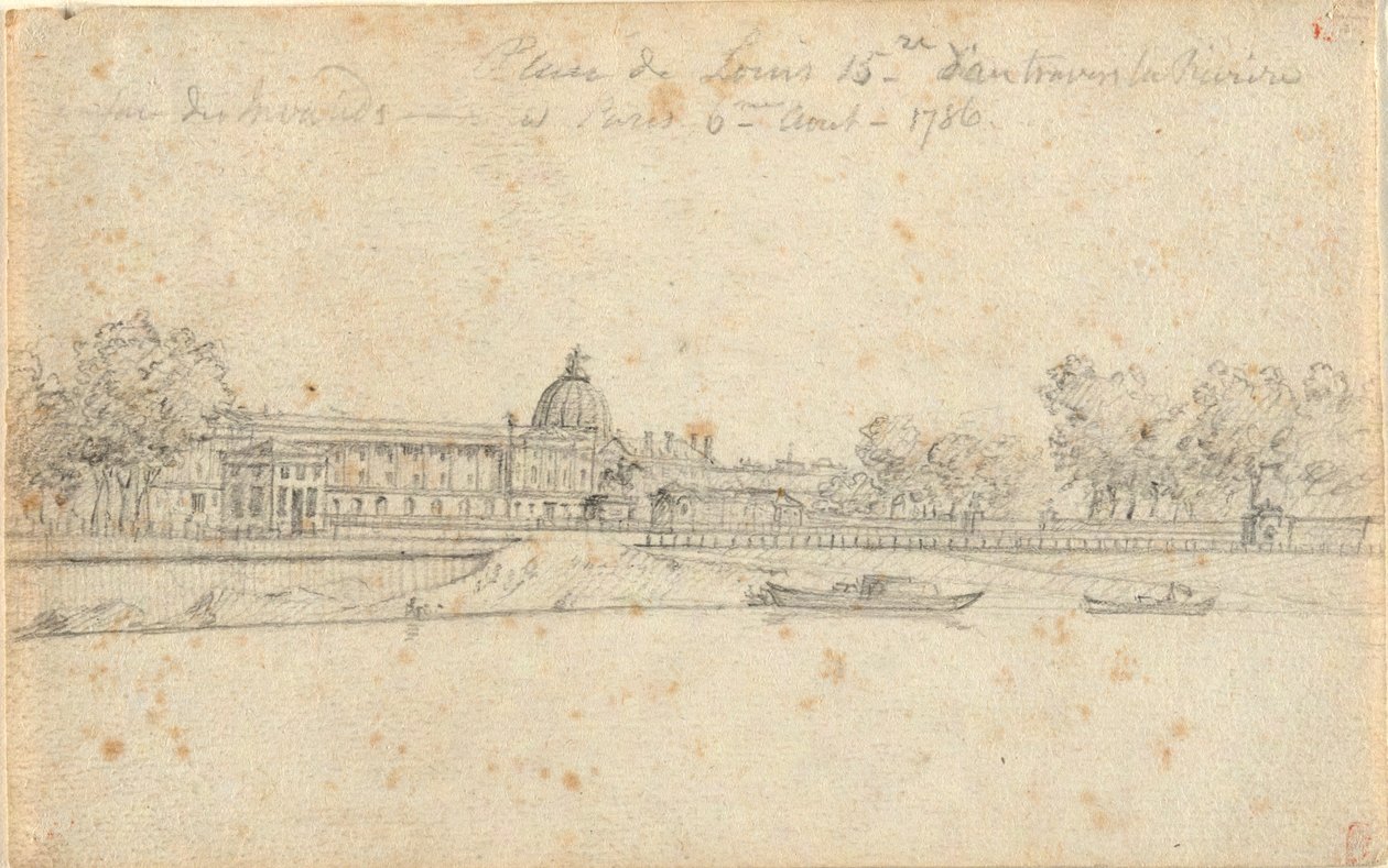 Plac Ludwika XV autorstwa John Trumbull