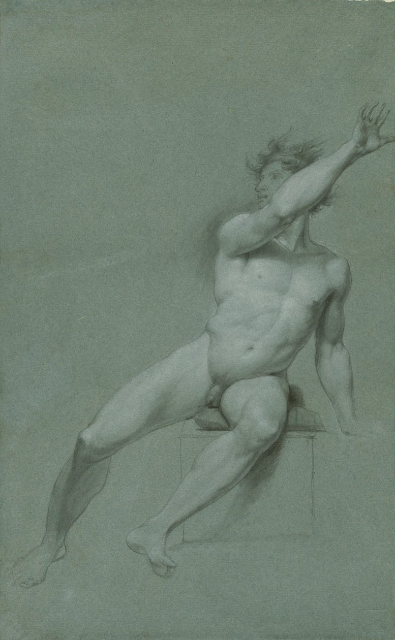 Szkic męskiego aktu – studium życia autorstwa John Trumbull
