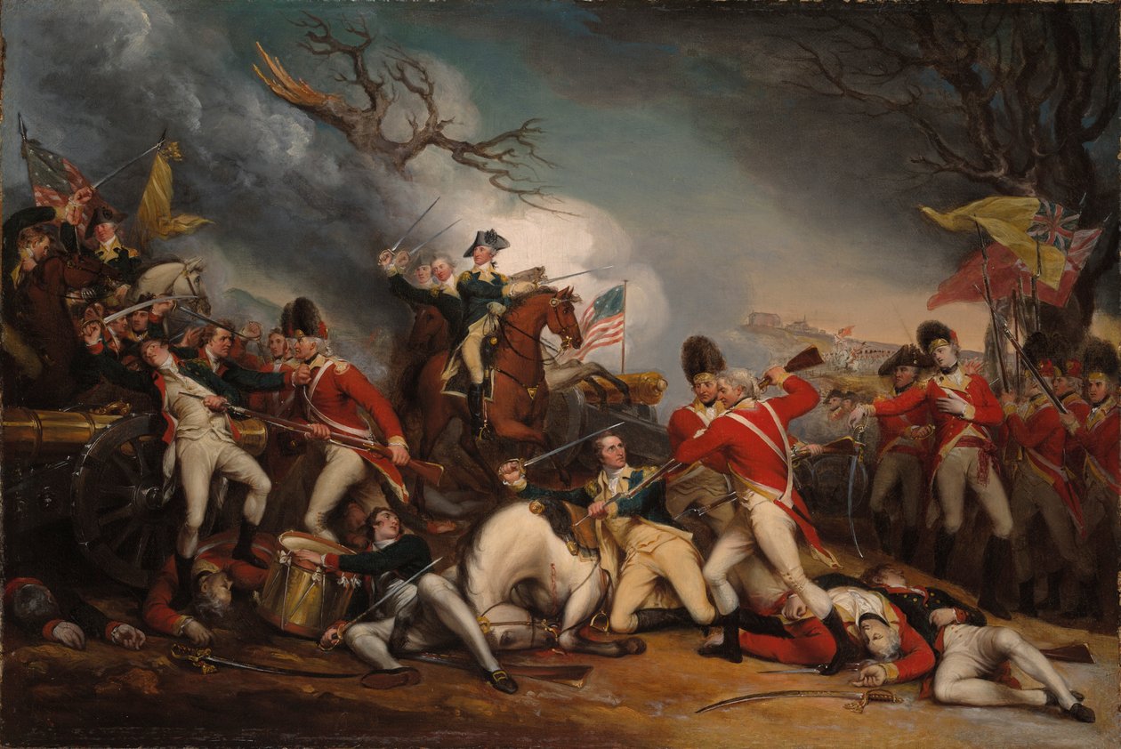 Śmierć generała Mercera w bitwie pod Princeton, 3 stycznia 1777 r autorstwa John Trumbull
