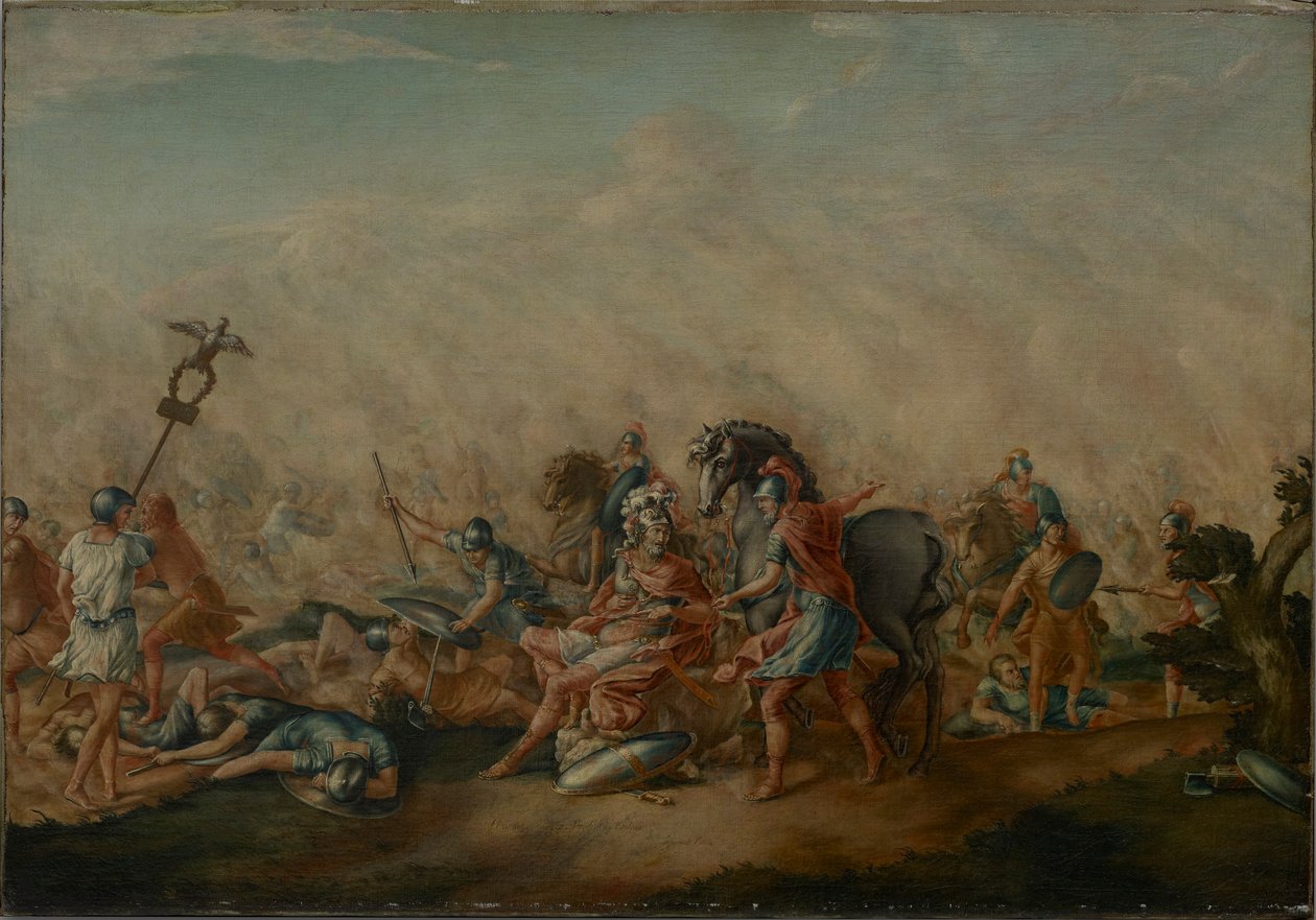 Śmierć Paulusa Emiliusza w bitwie pod Kannami autorstwa John Trumbull