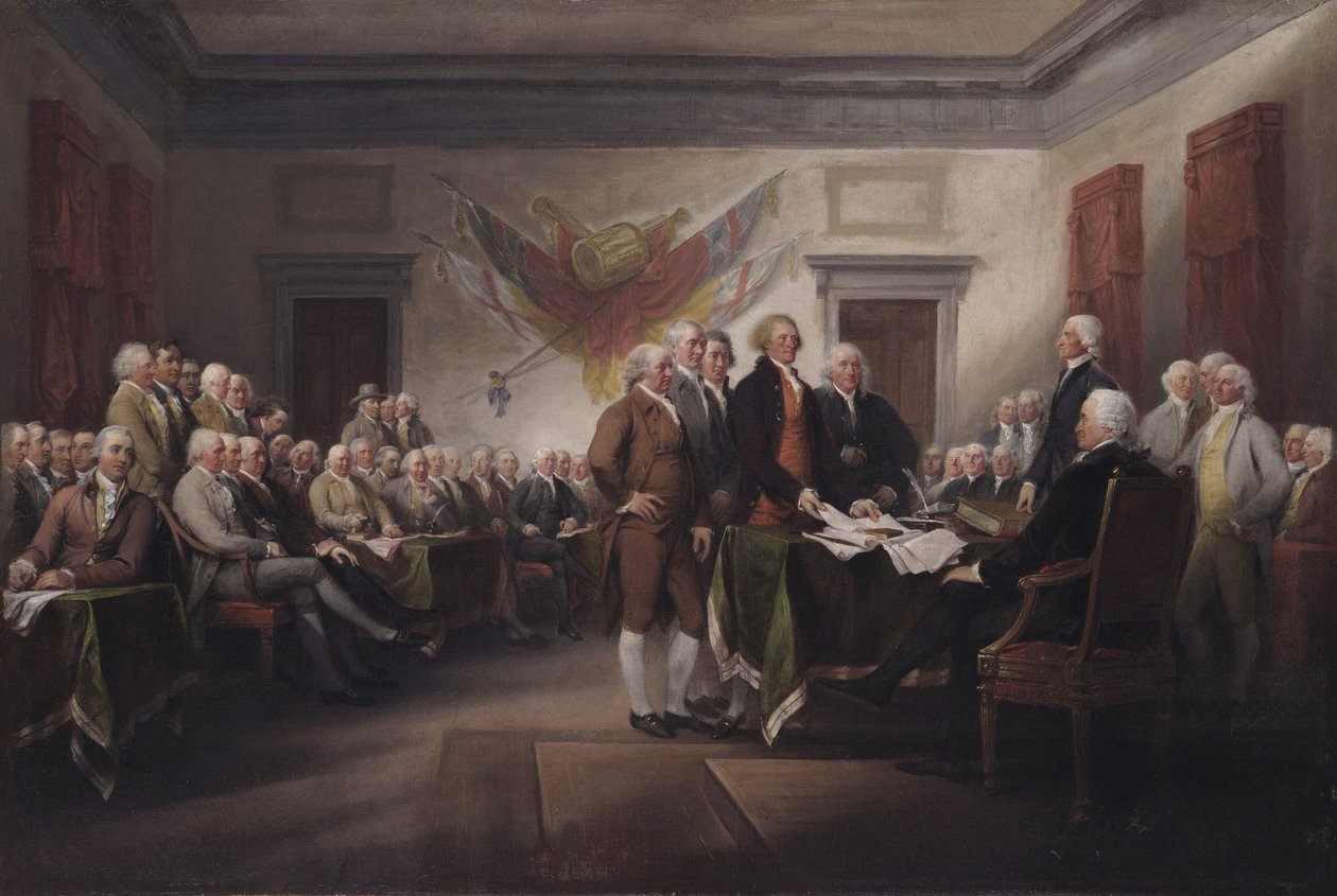 Deklaracja Niepodległości, 4 lipca autorstwa John Trumbull