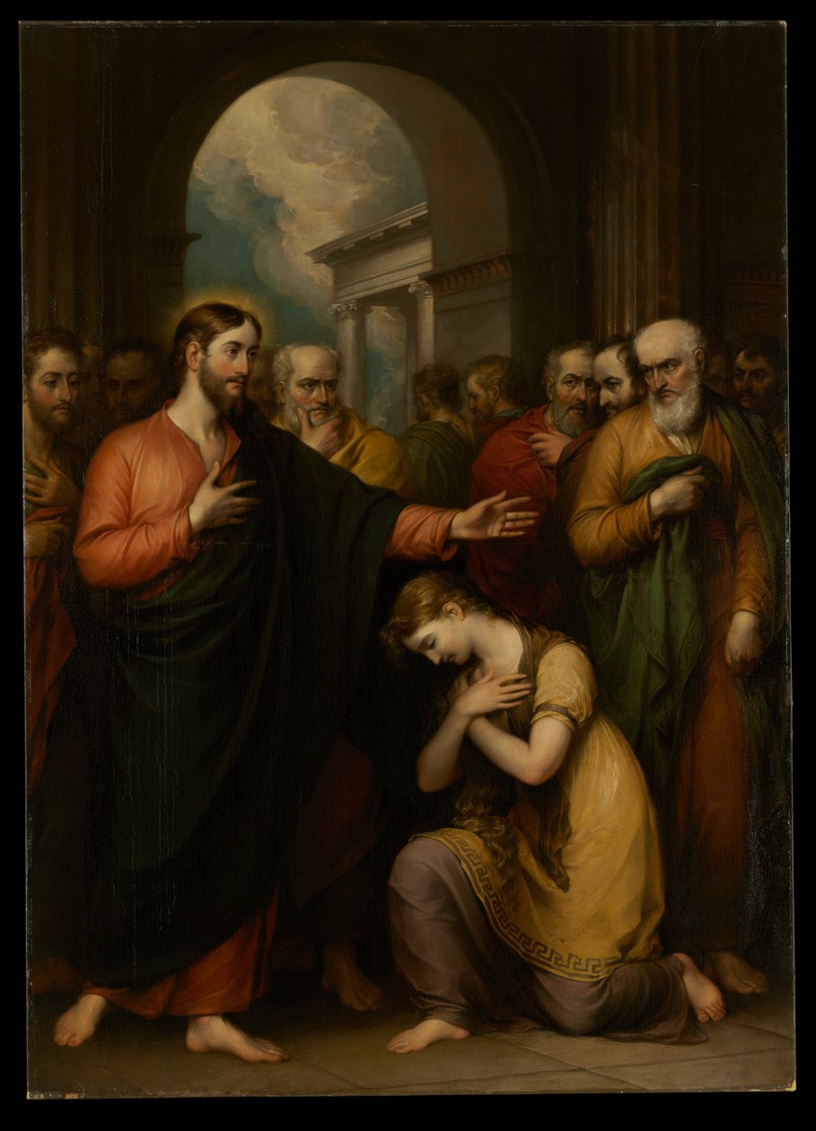 Kobieta przyłapana na cudzołóstwie autorstwa John Trumbull
