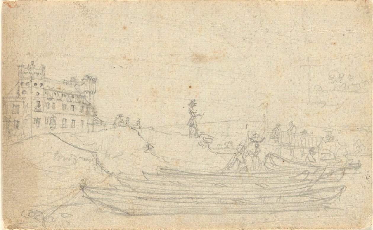 Bez tytułu, z folio: Szkice we Francji i Niemczech, jeden z 22 arkuszy w folio B autorstwa John Trumbull