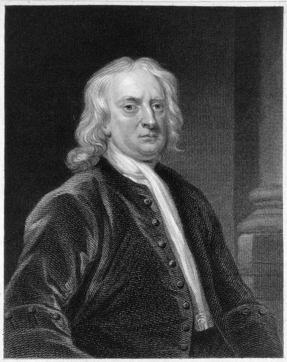 Portret Sir Isaaca Newtona (1642-1727), wyryty przez Edwarda Scrivena (1775-1841) autorstwa John Vanderbank