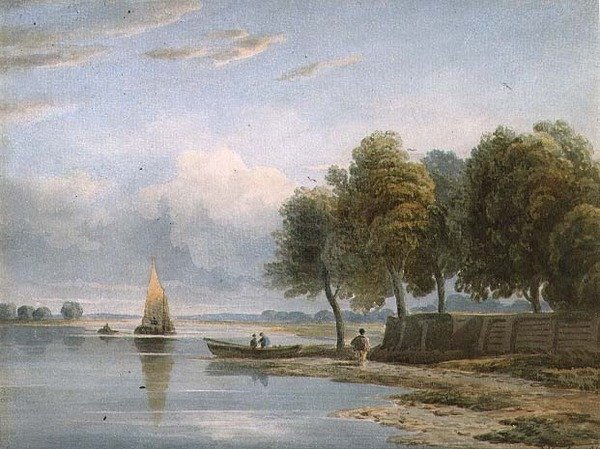 Widok na Tamizę w Millbank autorstwa John Varley