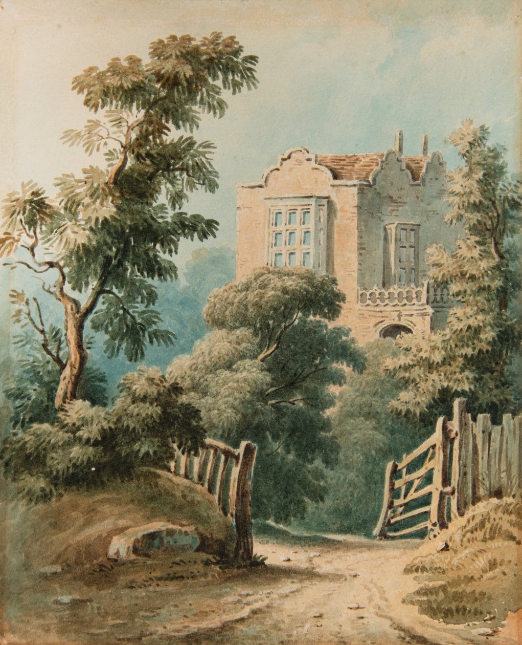 Holland House, Kensington (akwarela) autorstwa John Varley