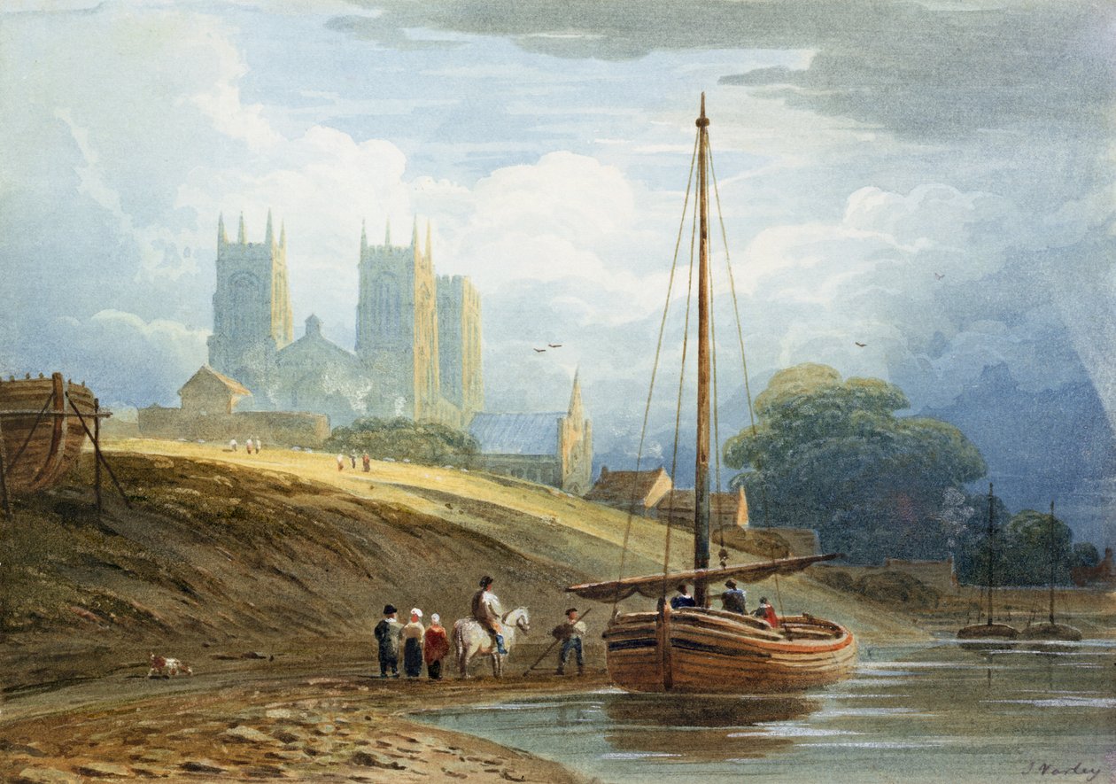 York Minster z okolic stoczniowców (wc na papierze) autorstwa John Varley