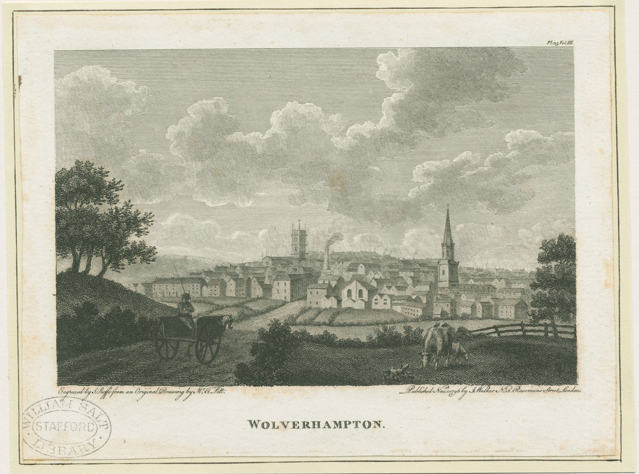 Wolverhampton - South West Widok: grawerowanie, bd [c 1796] autorstwa John Walker