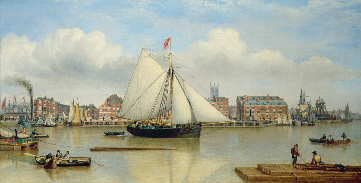Hull z Humber, ok. 1837 (olej na płótnie) autorstwa John Ward