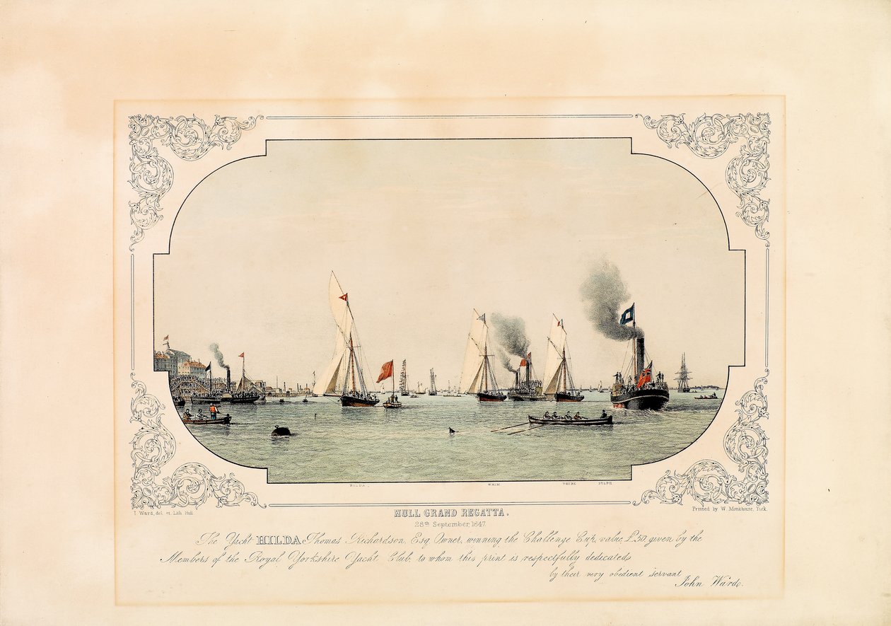 Regaty Hull Grand Regatta autorstwa John Ward