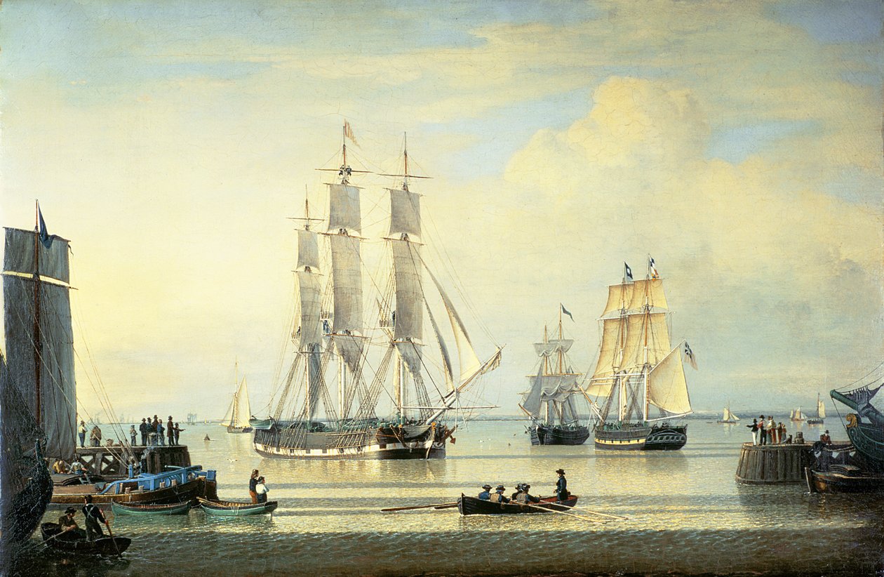 "William Lee" u ujścia doku Humber w Hull, czyli powrót "Williama Lee autorstwa John Ward