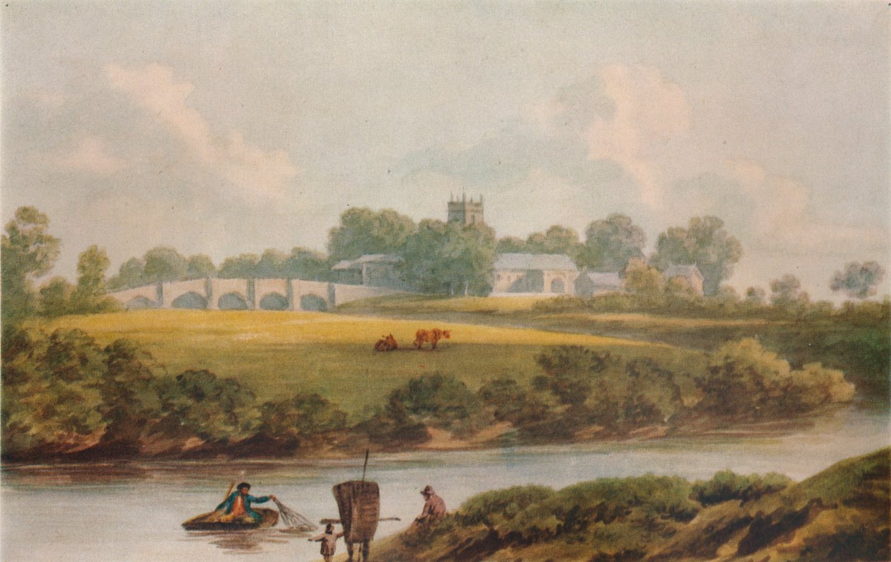 Bangor Is-y-Coed, Denbighshire, c1795 autorstwa John Warwick Smith