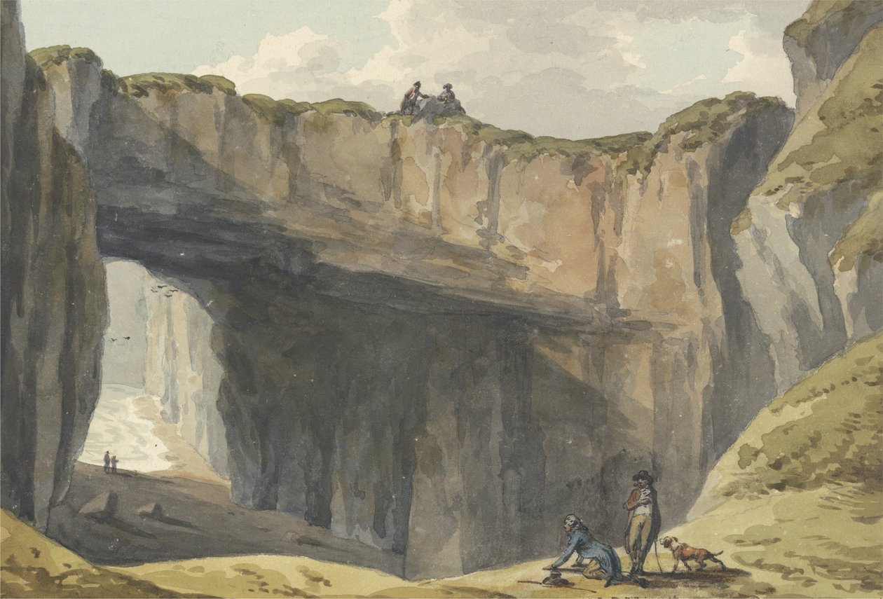 Castle Point (akwarela na papierze) autorstwa John Warwick Smith