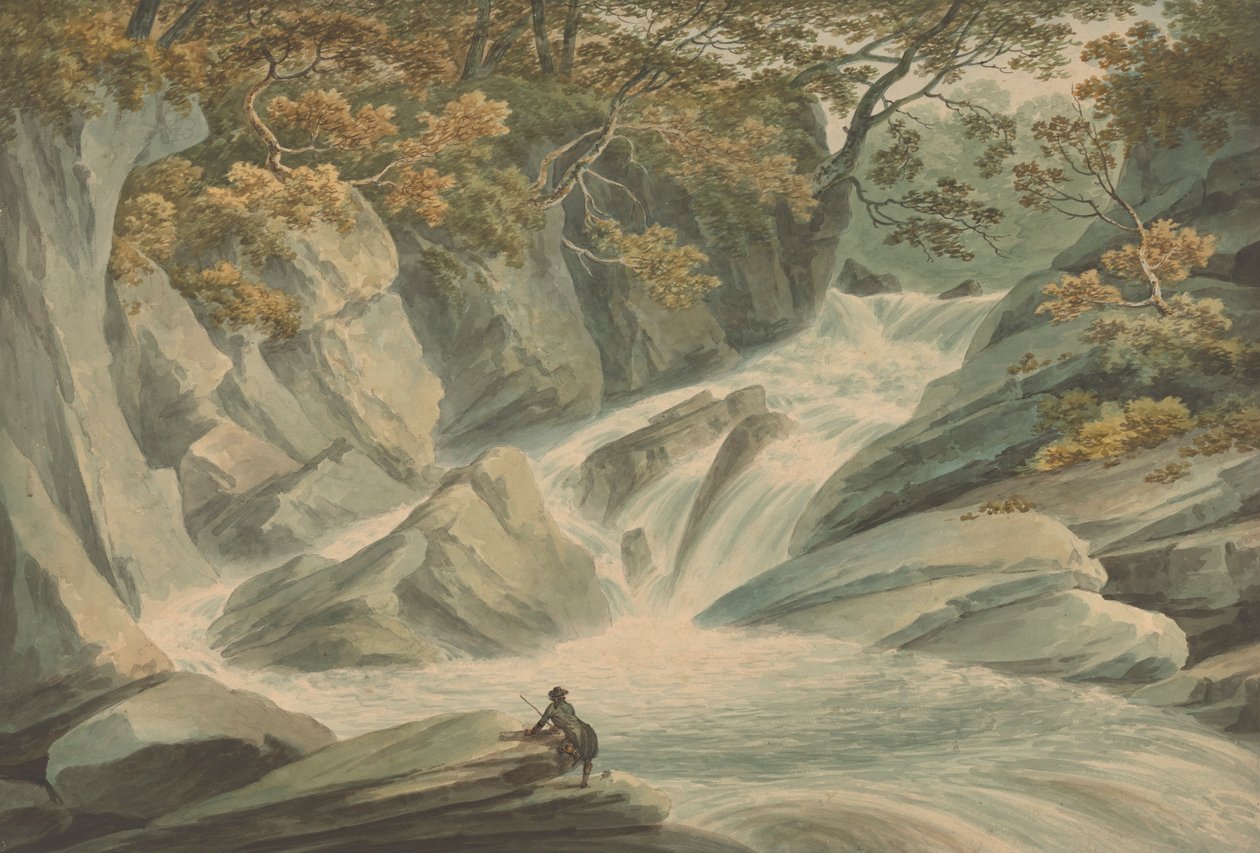Hafod: Górna część Kaskady autorstwa John Warwick Smith