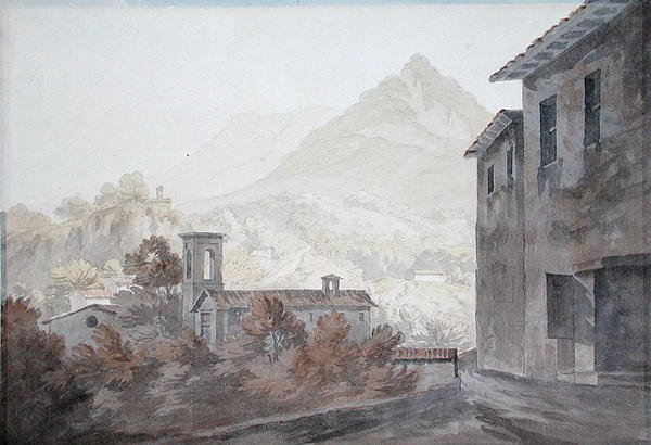 Jezioro Lugano (akwarela na papierze) autorstwa John Warwick Smith