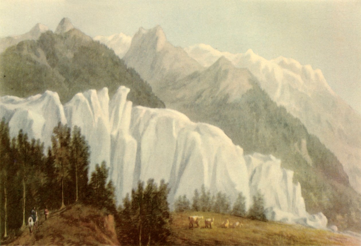 „Lodowiec Bossonów, Chamonix”, 1786, 1946. autorstwa John Warwick Smith
