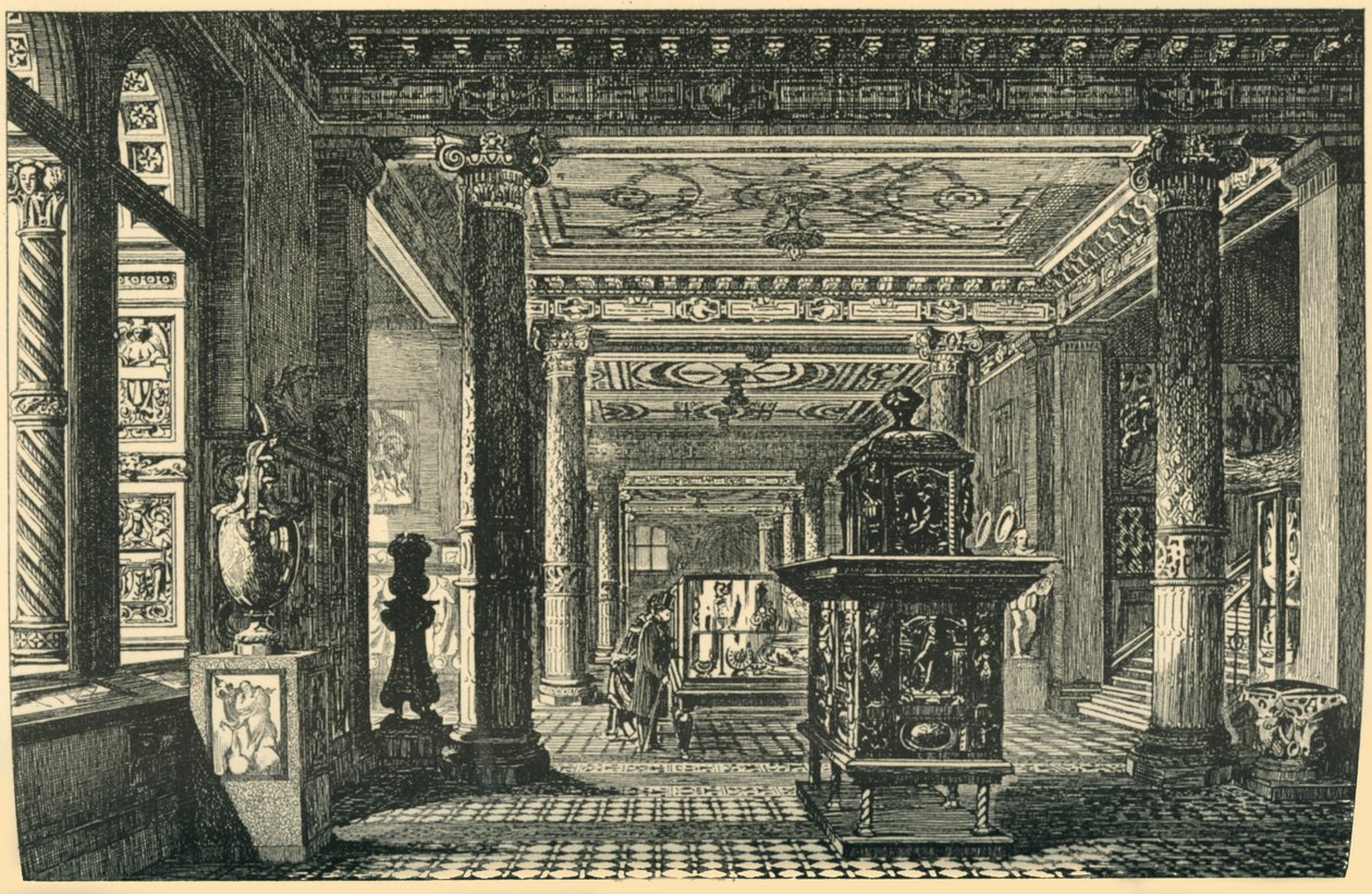Galeria Ceramiki, Muzeum South Kensington, ok. 1876, 1881. autorstwa John Watkins