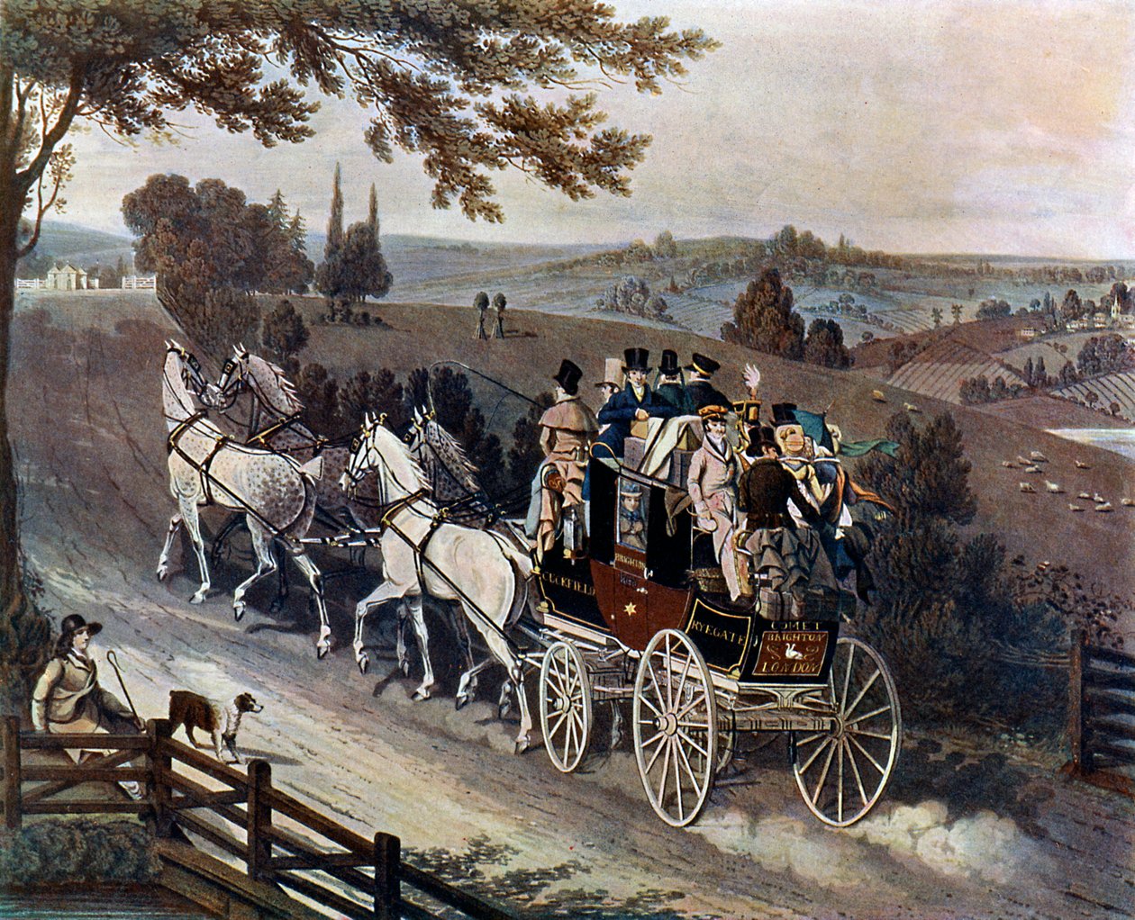 Dyliżans, 1822, ok. 1920 autorstwa John Watson