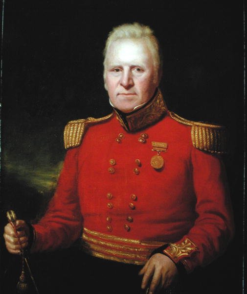 Portret Sir Davida Bairda (1757-1829) noszącego złoty medal Kompanii Wschodnioindyjskiej z kampanii egipskiej 1801 r. (olej na płótnie) autorstwa John Watson Gordon
