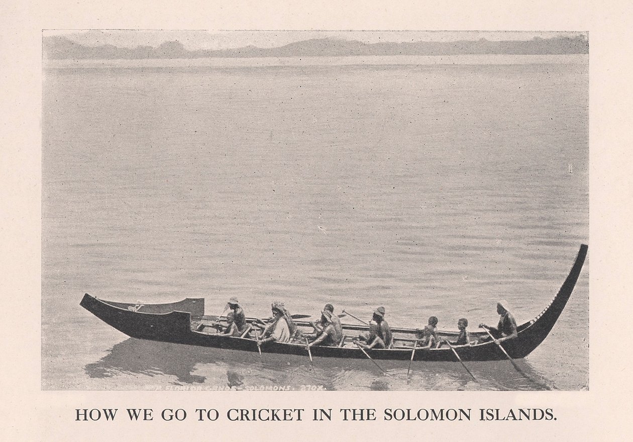 Jak idziemy do krykieta na Wyspach Salomona, 1912. autorstwa John Watt Beattie
