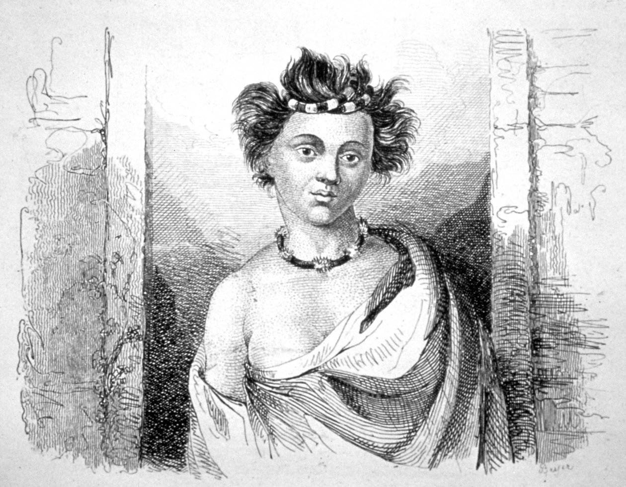 Młoda dziewczyna z Wyspy Kanapek, XVIII wiek autorstwa John Webber