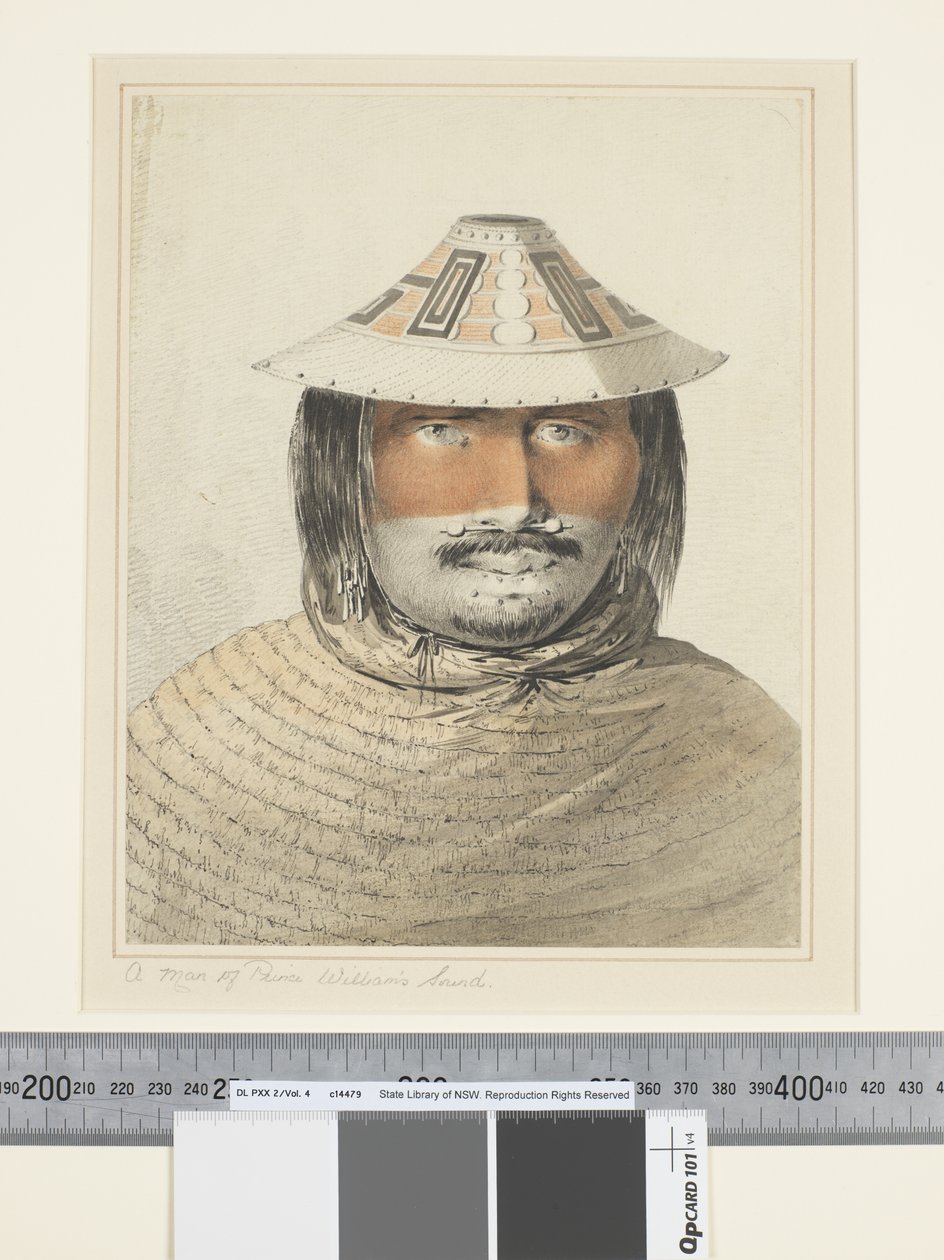 F.26 Człowiek z dźwięku księcia Williama, ok. 1773-84 (akwarela) autorstwa John Webber