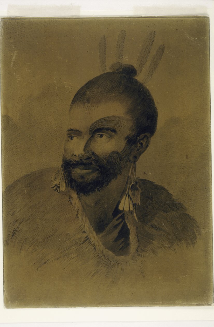 Portret Nowozelandczyka, ok. 1777 autorstwa John Webber