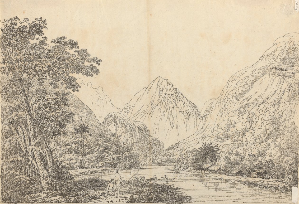 Widok w zatoce Oheitepeha, Otaheite autorstwa John Webber