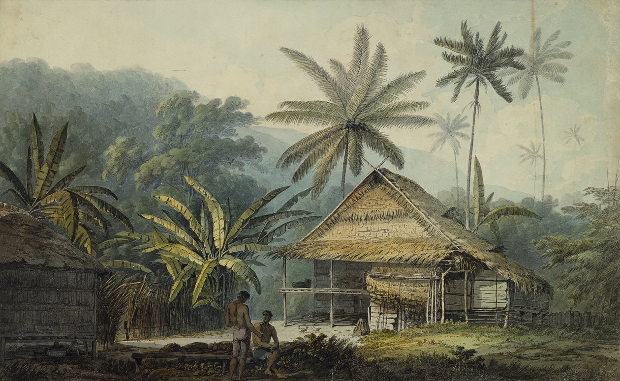 Zobacz na wyspie Krakatoa, autorstwa John Webber