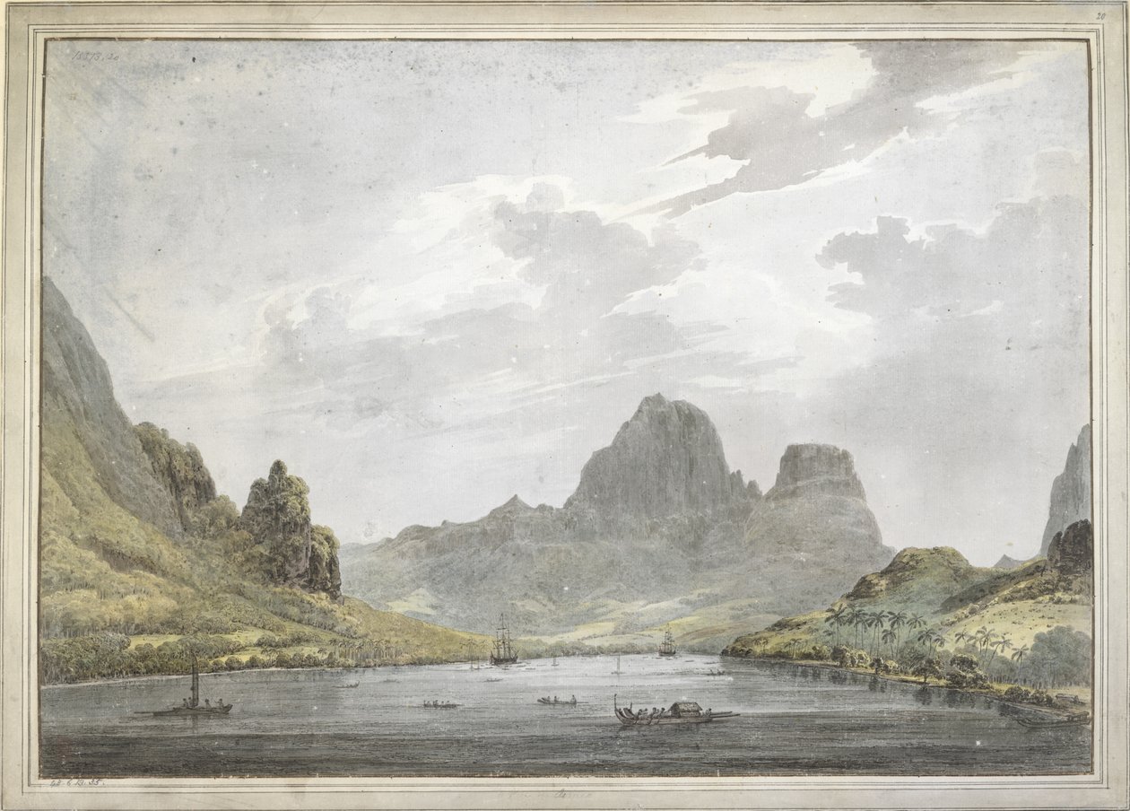 Widok na zatokę Papetoai, Moorea autorstwa John Webber