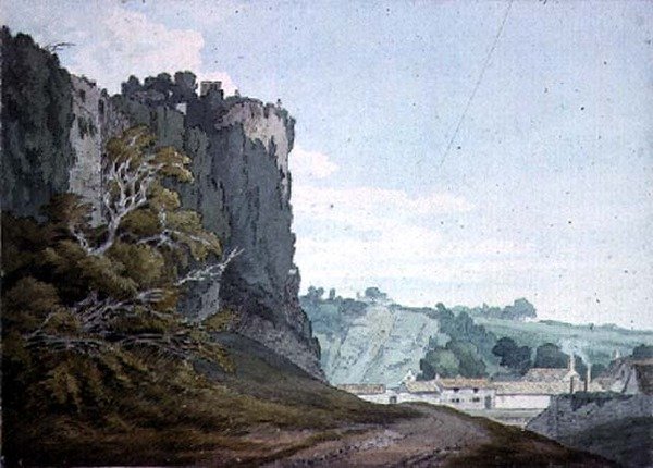 Część zamku Chepstow, Monmouthshire autorstwa John White Abbott