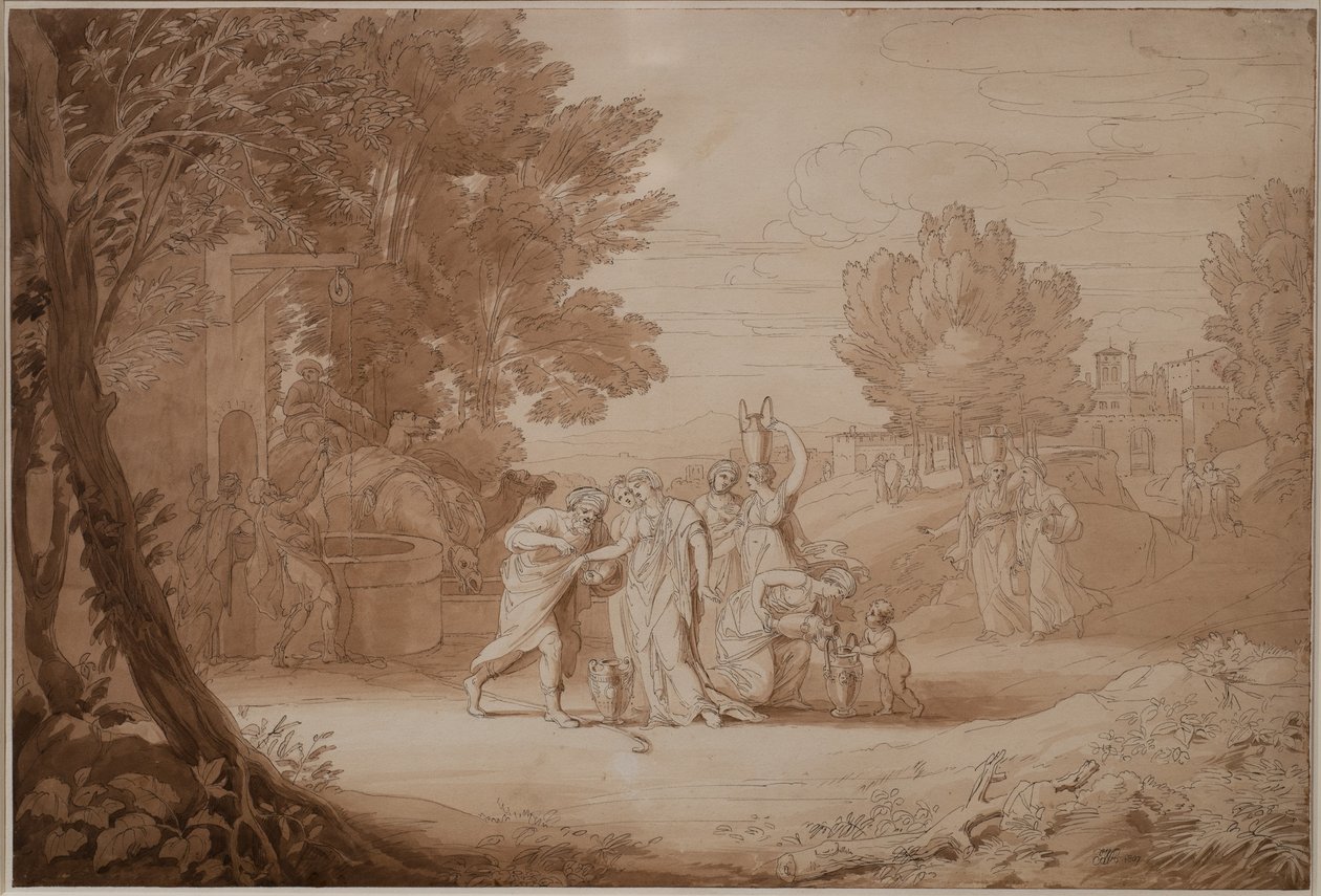 Rebeka przy studni, 1807 autorstwa John White Abbott