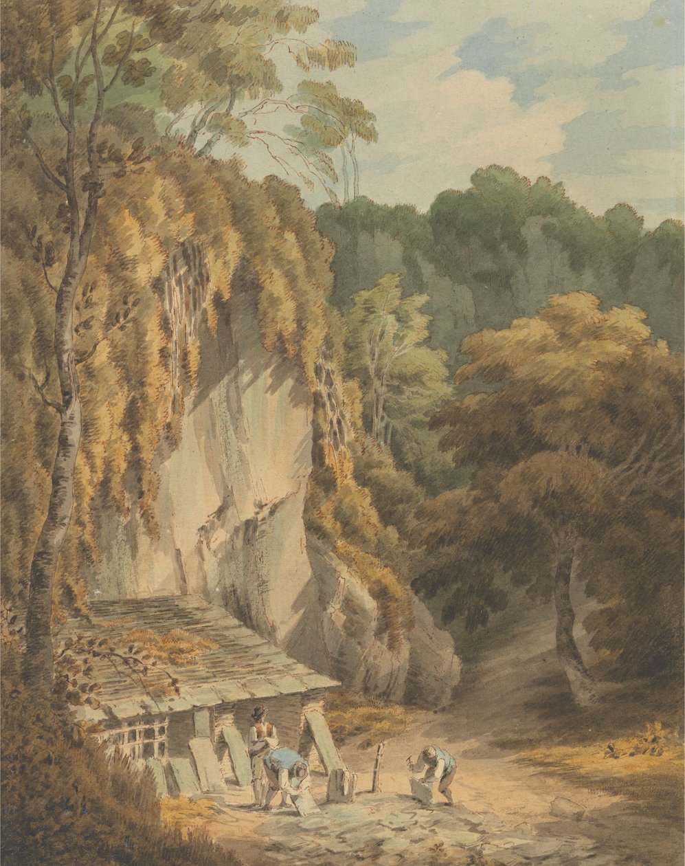 Kamieniołom łupków w Widecombe, Devon autorstwa John White Abbott