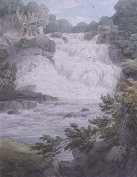 Stonebyers Linn na Clyde autorstwa John White Abbott