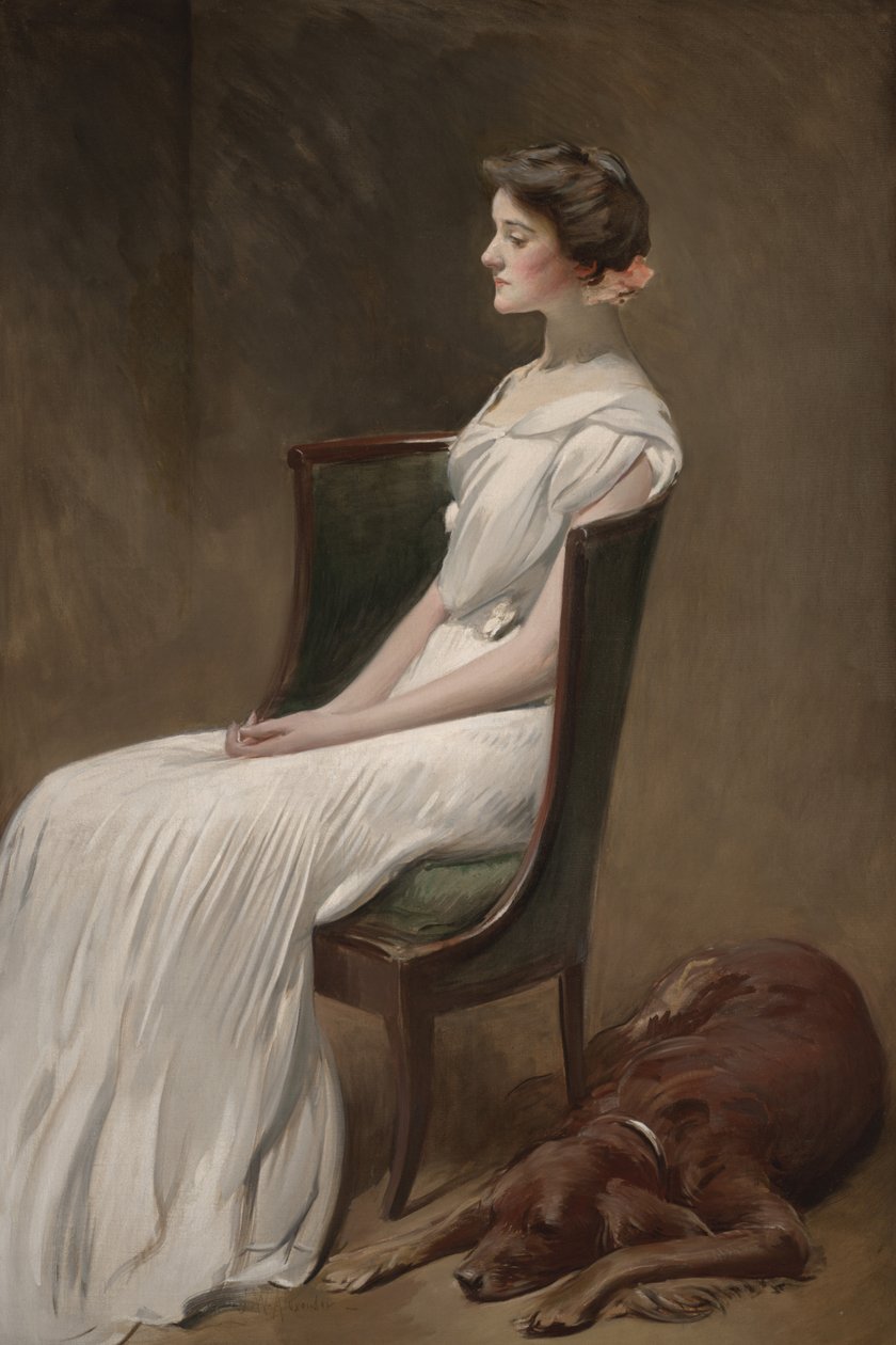Panna Dorothy Quincy Roosevelt (później pani Langdon Geer) autorstwa John White Alexander