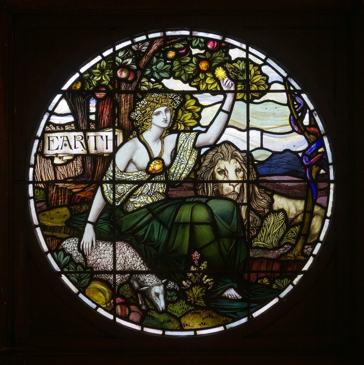 Biddulph Grange, James Powell & Sons, John William Brown (1842-1928), Ziemia, 1903, secesja autorstwa John William Brown