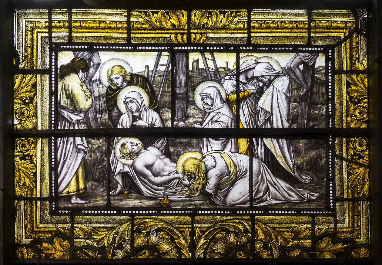 Oxford, Trinity College, James Powell & Sons, John William Brown (1842-1928), The Deposition, 1885 autorstwa John William Brown