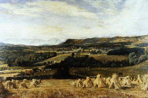 Cartmel Priory i Langdale Pikes autorstwa John William Buxton Knight