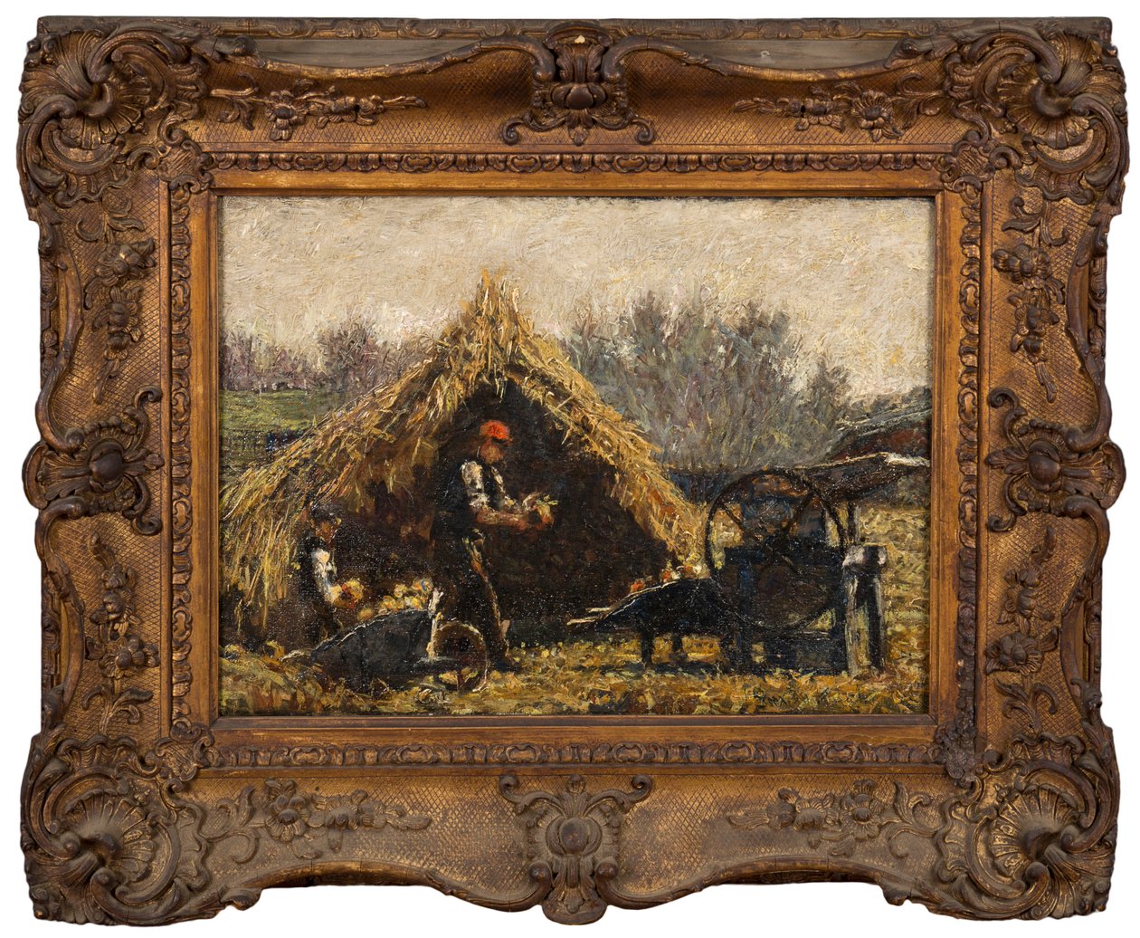 Siekanie buraków, ok.1880 autorstwa John William Buxton Knight