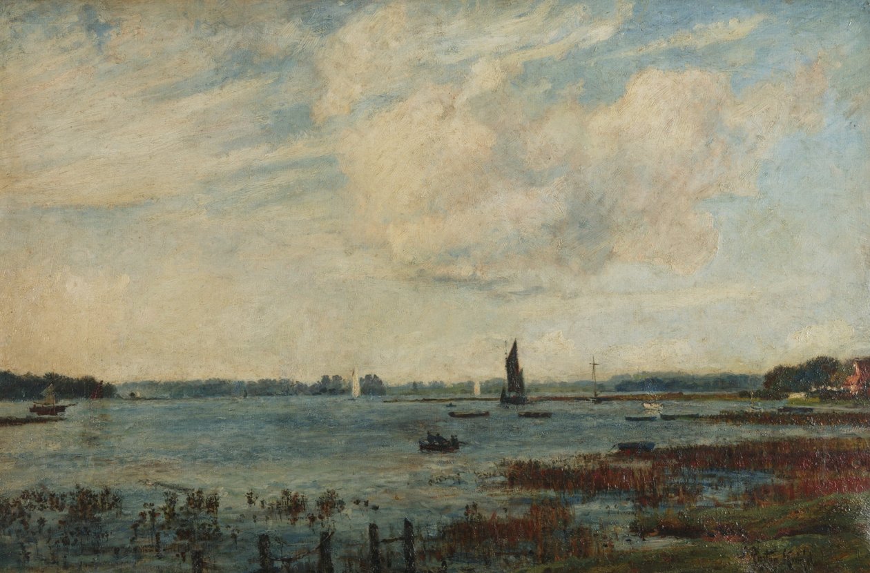 Tidal Breeze, Gosport, Hampshire (olej na płótnie) autorstwa John William Buxton Knight