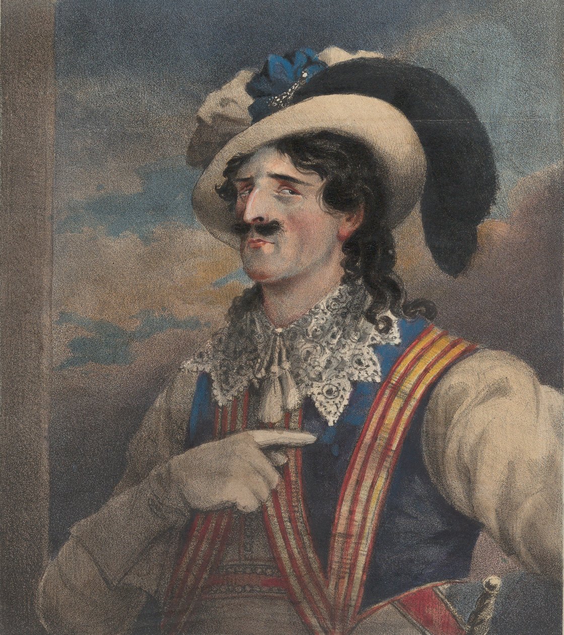Mr Young jako Iago, ca. 1824. autorstwa John William Gear