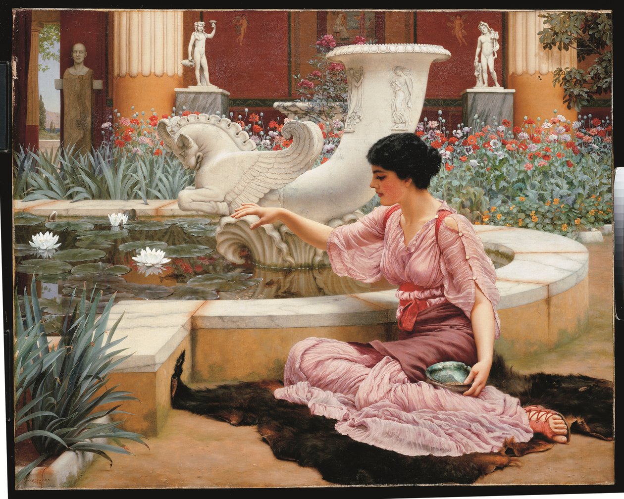 Ogród Pompejański autorstwa John William Godward