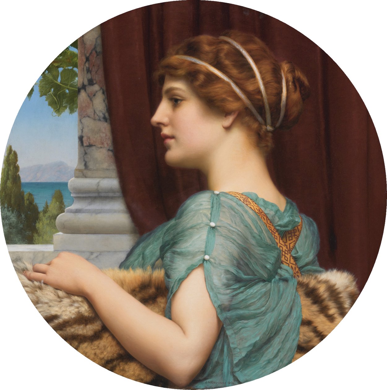 Pompejańska dama autorstwa John William Godward
