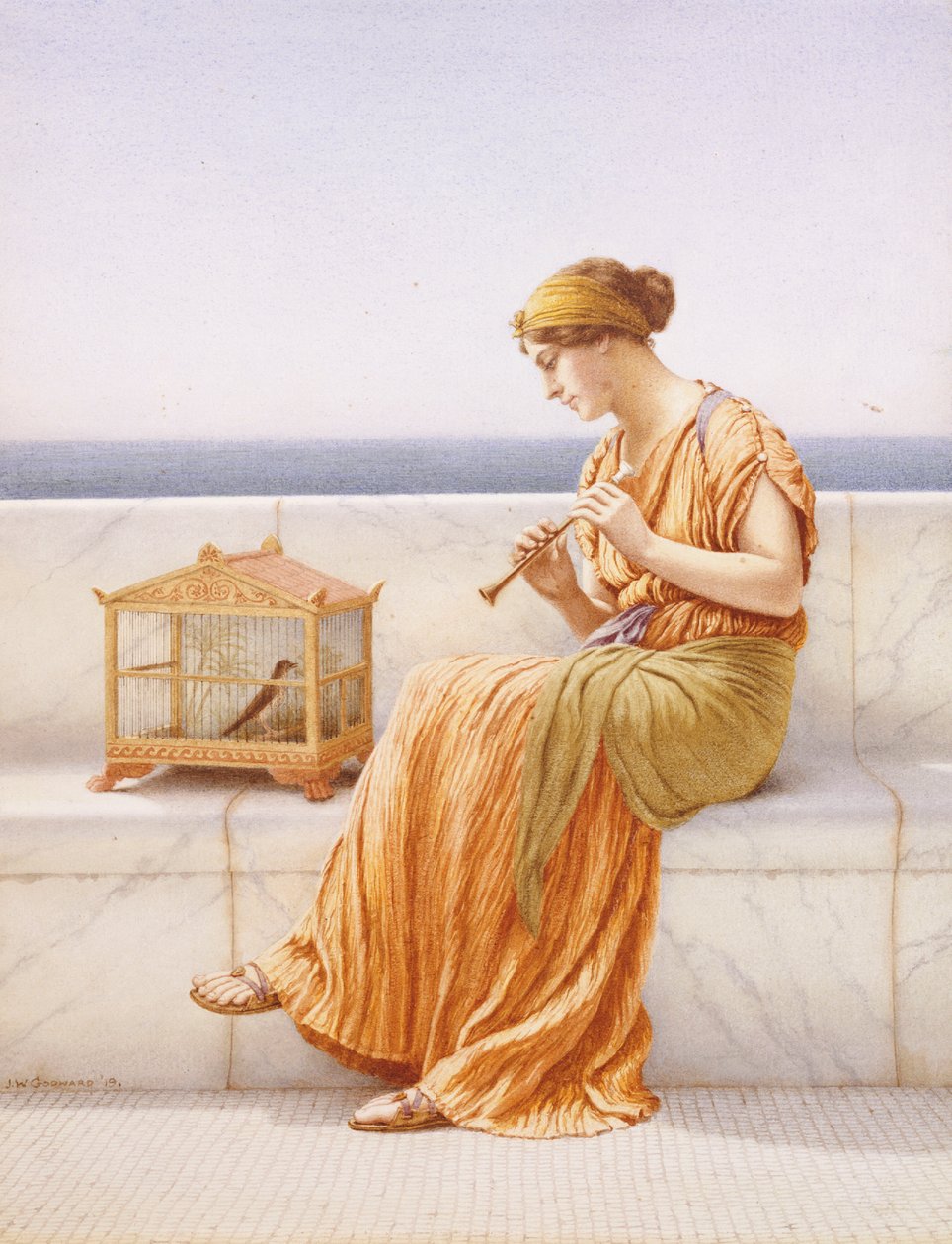 Pieśń bez słów, 1919 autorstwa John William Godward