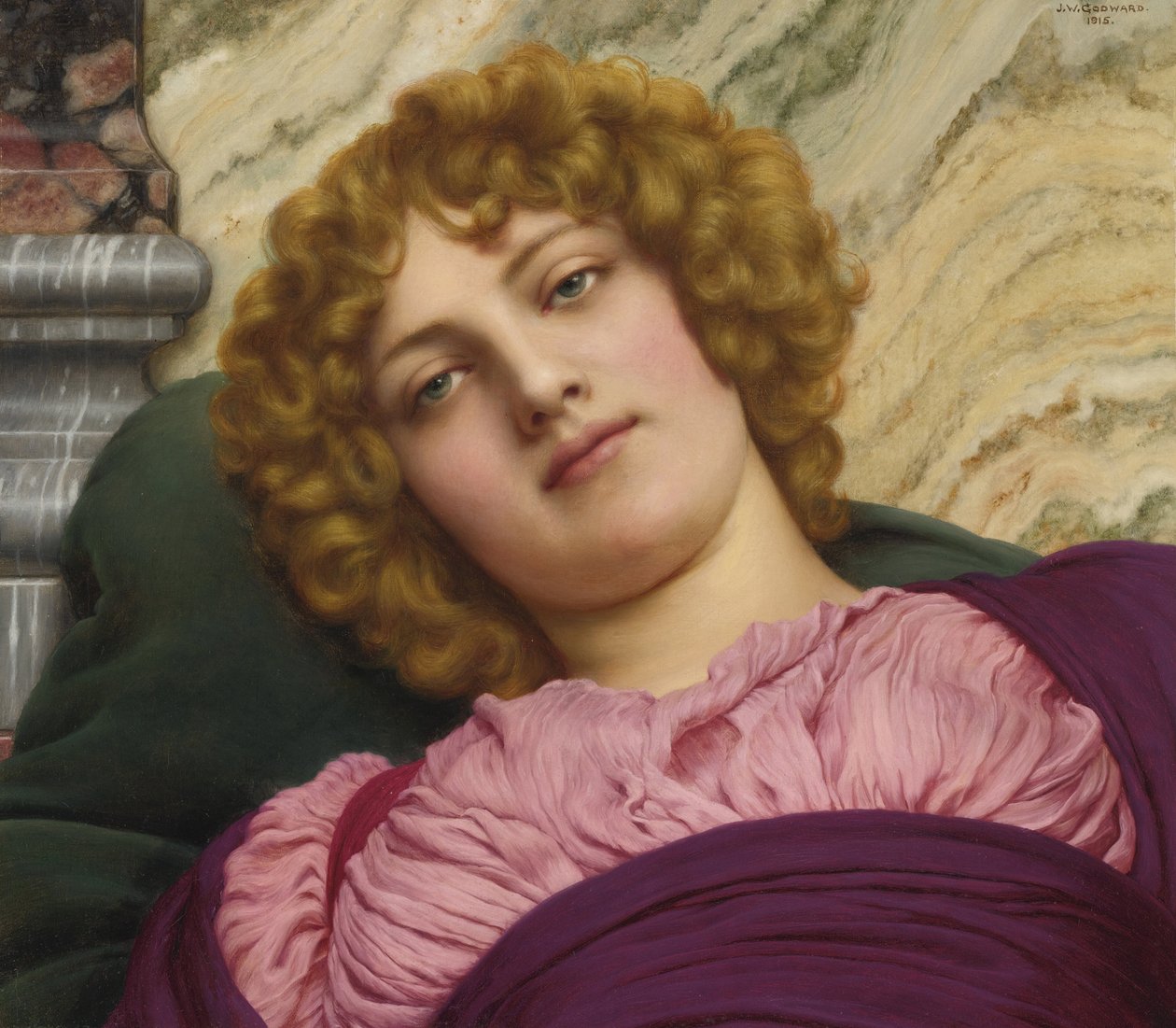 Sztuka akademicka: Myrhinna (Myrina, Myrine) par Godward, John William (1861-1922) autorstwa John William Godward